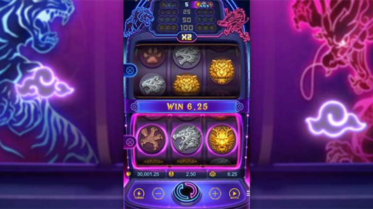 "Dragon Tiger Luck PG Soft Slot – A slot game featuring powerful dragon and tiger symbols with wilds, multipliers, and free spins for big rewards."

